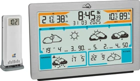 TFA Dostmann TFA.me ID-02 Funkwetterstation silber, digital