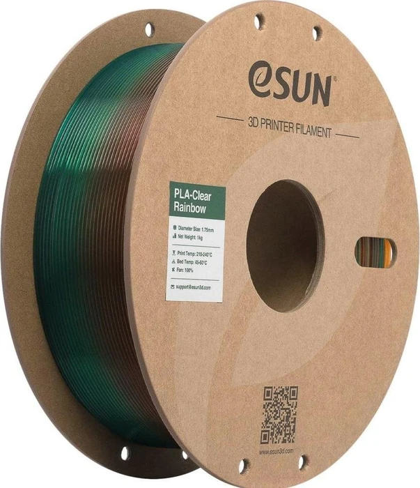eSUN PLA Clear, Translucent Rainbow A, Spule, 1.00kg