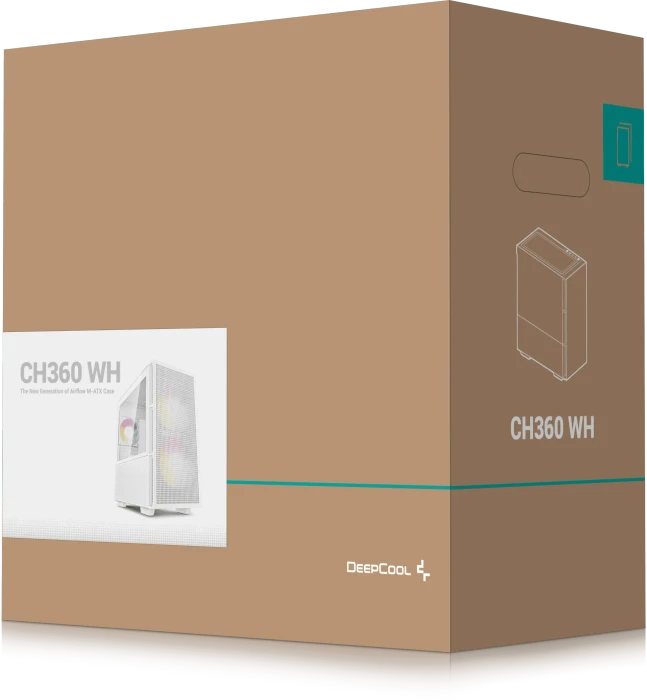 DeepCool CH360 WH, weiß, Glasfenster