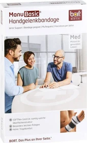 Bort Medical ManuBasic Handgelenkbandage links Größe S silber, 1 Stück