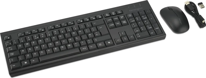 Kensington KM270 EQ Rechargeable Desktop Set, Wireless Tastatur und Maus, USB, BE