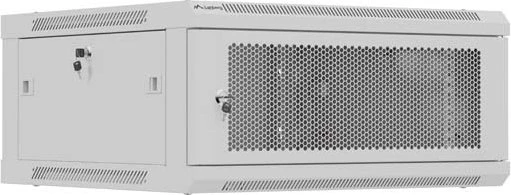Lanberg WF01 Series 19" Wandschrank 4HE, hängend, Flatpack, Gitternetztür, IP20, RAL 7035, 600mm tief