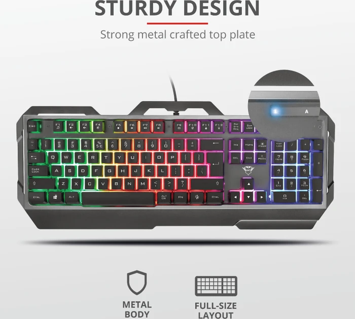 Trust Gaming GXT 856 Torac, LEDs RGB, USB, DE