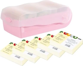 HAN Croco Karteibox, A8, transparent/transparent, inkl. 100 Karteikarten