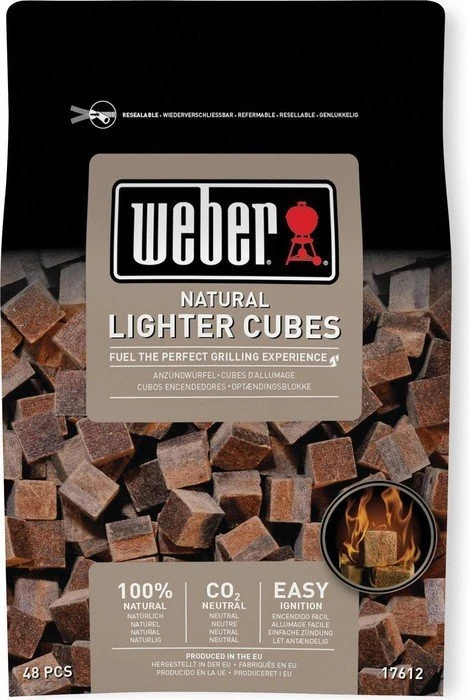 Weber Würfel Grill-/Kaminanzünder braun-ökologisch, 48 Stück
