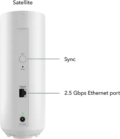 Netgear Orbi Wi-Fi 7, 370 Serie RBE370, Satellit, BE3600, weiß