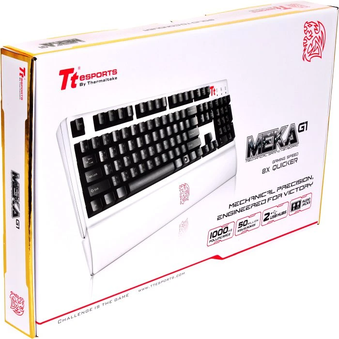 Tt esports Meka G1, Combat White, MX BLACK, PS/2 & USB, DE