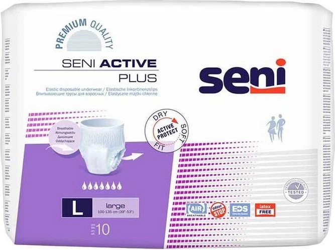 Seni Active Plus Schutzhose Größe L, 10 Stück