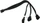 Phobya 4-Pin auf 3x 4-Pin Verteiler, sleeved, 30cm, schwarz (81098)