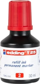 edding T25 Permanentmarker Tintenflasche rot, 30ml