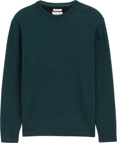Tom Tailor Bio-Baumwolle Strickpullover jasper green navy twotone (Herren)