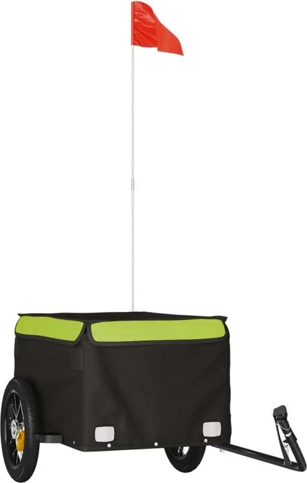 vidaXL Transport 120x54cm Fahrradanhänger grün/schwarz