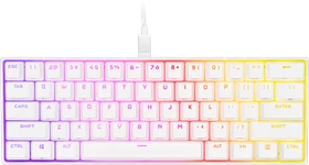 Corsair Gaming K65 RGB Mini, 60%, weiß, MX SPEED RGB Silver, USB, DE
