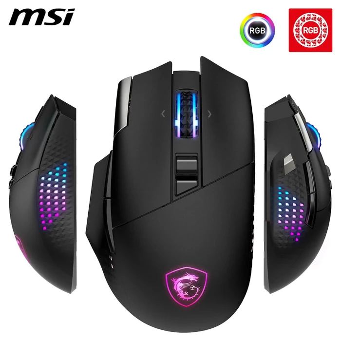 MSI Versa Pro Wireless + Mouse Dock Pro, schwarz, USB/Bluetooth