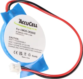AccuCell Knopfzelle mit Stecker (CR2032)
