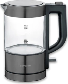 Severin WK 9387 Mini Glas-Wasserkocher dark inox