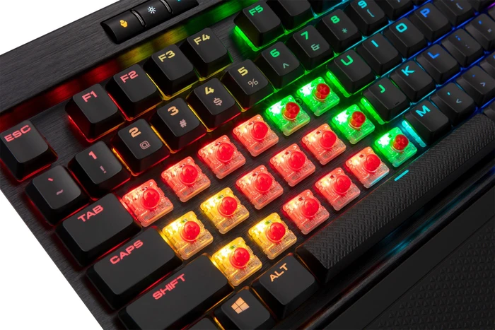 Corsair Gaming K70 RGB MK.2 Low Profile Rapidfire, MX LOW PROFILE RGB SPEED, USB, DE