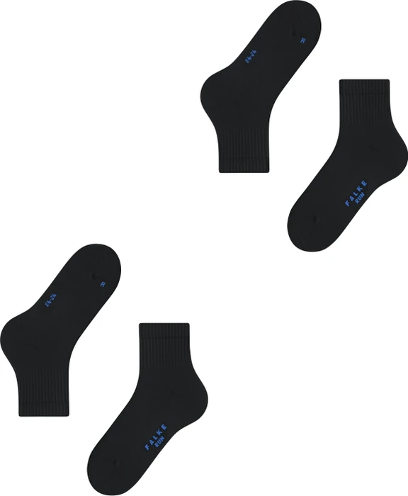 Falke Run Rib Socken schwarz, 2 Paare