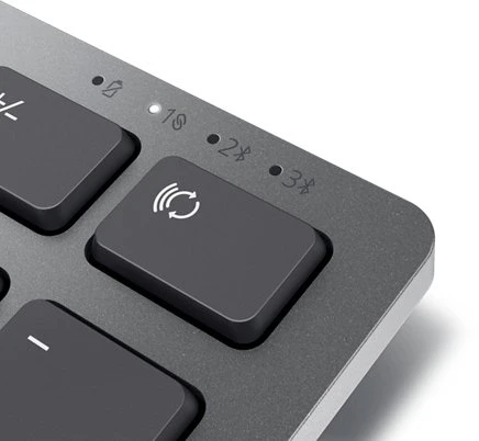 Dell KB700 Multi-Device Wireless Keyboard, Titan Gray, grau/schwarz, USB/Bluetooth, DE