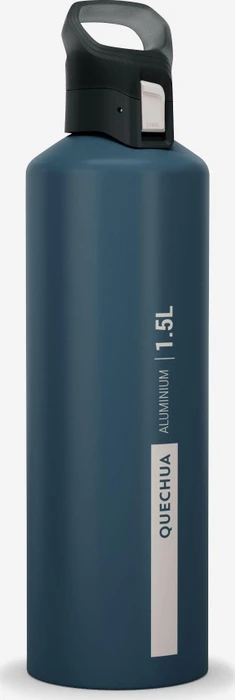 Quechua Schnellverschluss Trinkflasche 1.5l blau