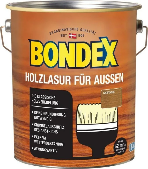 Bondex Holzlasur außen kastanie, 4l