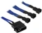 BitFenix Molex auf 3-Pin Adapter, sleeved, 20cm, blau Vorschaubild