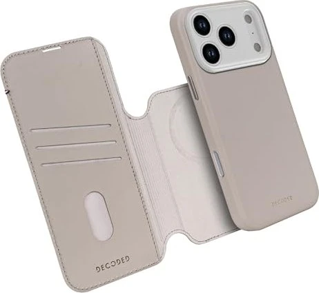 Decoded Leather Detachable Wallet Case für Apple iPhone 17 Pro solid clay