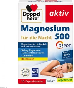 Doppelherz akitv Magnesium 500 für die Nacht Tabletten, 30 Stück