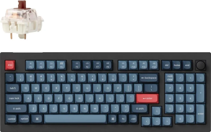 Keychron V5 Max, Carbon Black, 96%, LEDs RGB, hot-swap, Gateron Jupiter BROWN, USB/Bluetooth, US