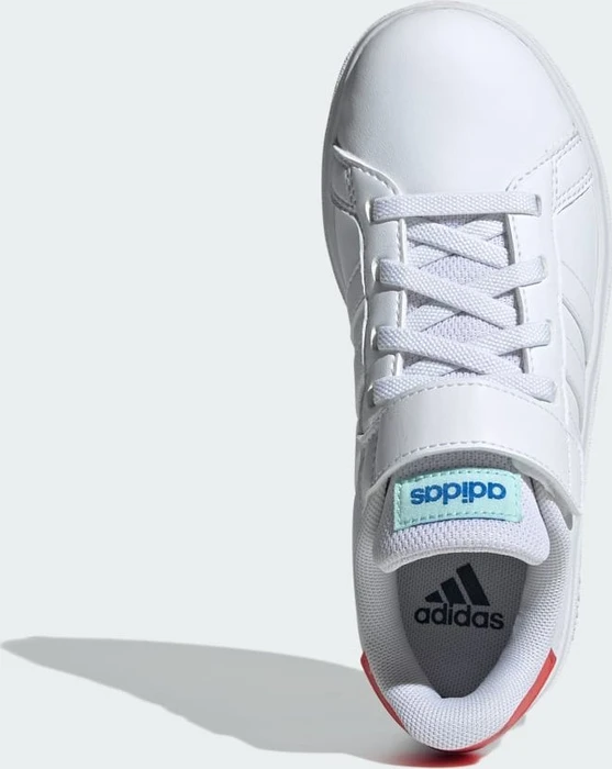 adidas Grand Court Court Elastic Lace and Top Strap cloud white/bright red (Junior)