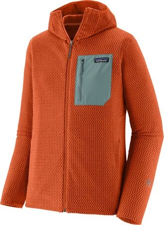 Patagonia R1 Air Fleece Full-Zip Hoody Jacke coal orange (Herren)