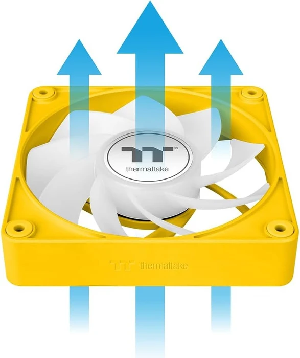 Thermaltake CT120 EX ARGB Sync Reverse Bumblebee, gelb/weiß, 120mm, 3er-Pack