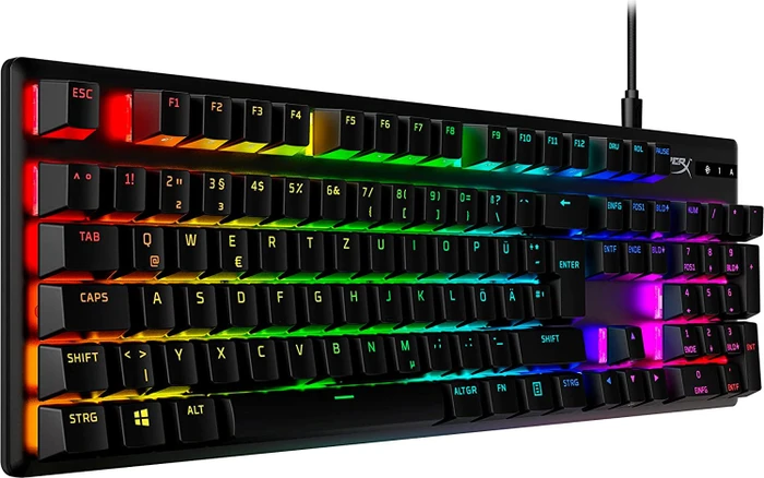 HP HyperX Alloy Origins PBT, LEDs RGB, HyperX RED, USB, DE