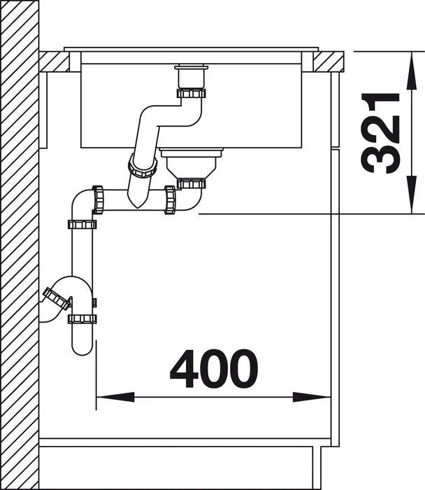Blanco Yova XL 6 S Einbau Becken reversibel mit Ablauffernbedienung alumetallic