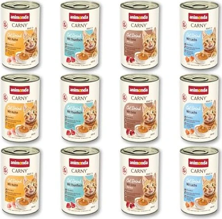 animonda Carny Adult Cat Drink, Mixpack, mit Huhn und Thunfisch, 12 Stück (140ml)