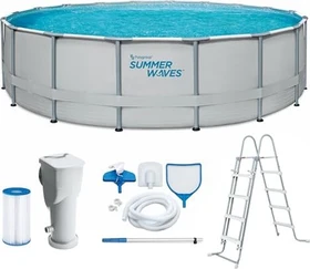 Summer Waves Elite Frame Pool rund 549x132cm steinoptik