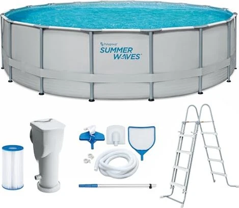 Summer Waves Elite Frame Pool rund 549x132cm steinoptik