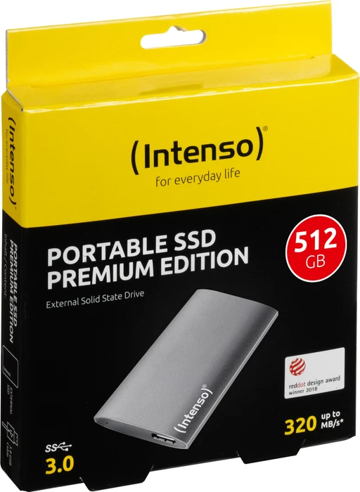 Intenso Portable SSD Premium Edition, grau, 512GB, USB 3.0 Micro-B