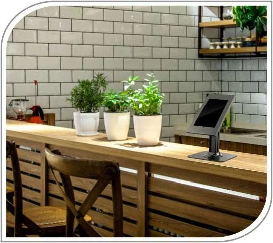 PureMounts DS Tablet Stand with Lockable Tablet Case, Tablet-Stand 9.7-10.5", schwarz
