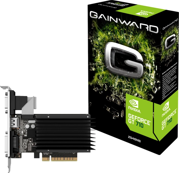 Gainward GeForce GT 710 SilentFX, 2GB DDR3, VGA, DVI, HDMI