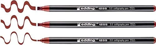 edding 1255 Kalligrafiestift kermesinrot sortiert, 3er-Set
