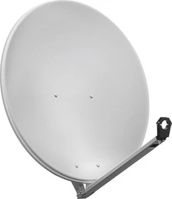 goobay 80cm Alu-Satellitenspiegel lichtgrau