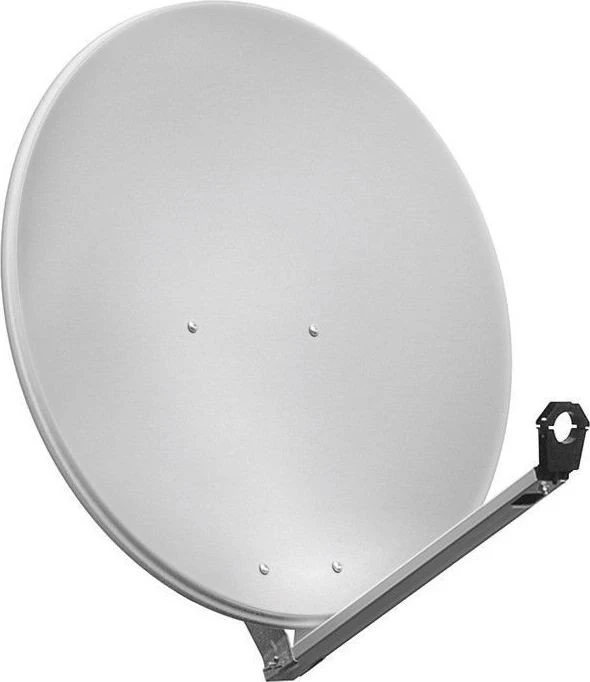 goobay 80cm Alu-Satellitenspiegel lichtgrau