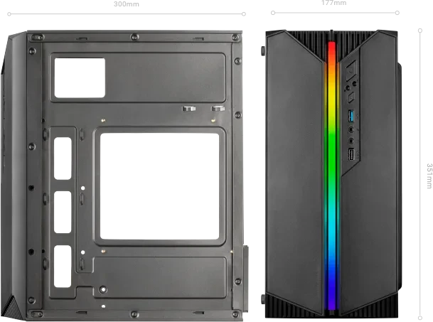 Mars Gaming MC-S1, schwarz, Acrylfenster