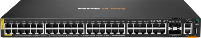 HPE Aruba CX 6200F Series Rackmount Gigabit Managed Switch, 48x RJ-45, 4x SFP+, 370W PoE+
