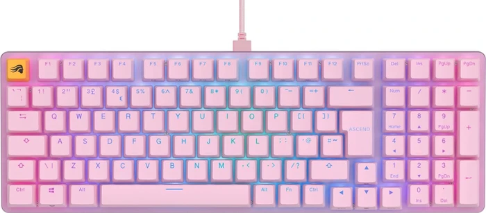 Glorious GMMK 2 Full Size, 96%, rosa, LEDs RGB, Glorious Fox Linear, USB, UK