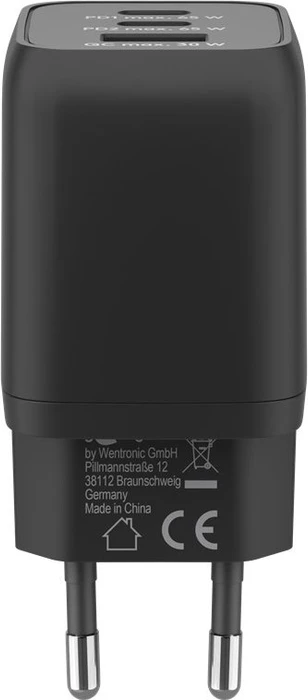 Wentronic Goobay USB-C PD GaN Multiport-Schnellladegerät Nano 65W schwarz