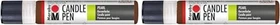 Marabu Candle Pen Wachsfarbe, mittelbraun, 25ml