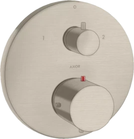 Hansgrohe Axor Starck Thermostat Unterputz mit Ab- und Umstellventil brushed nickel