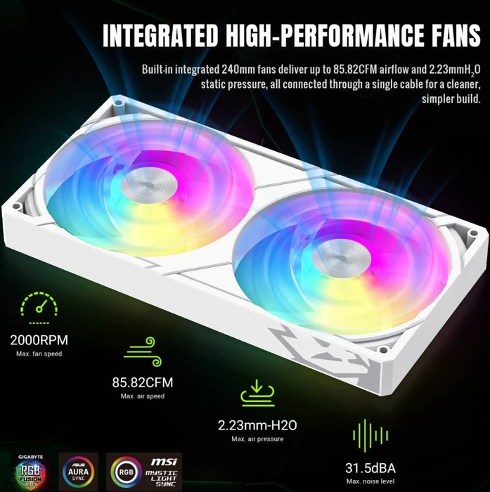 GameMax Glacier 240 WH, weiß